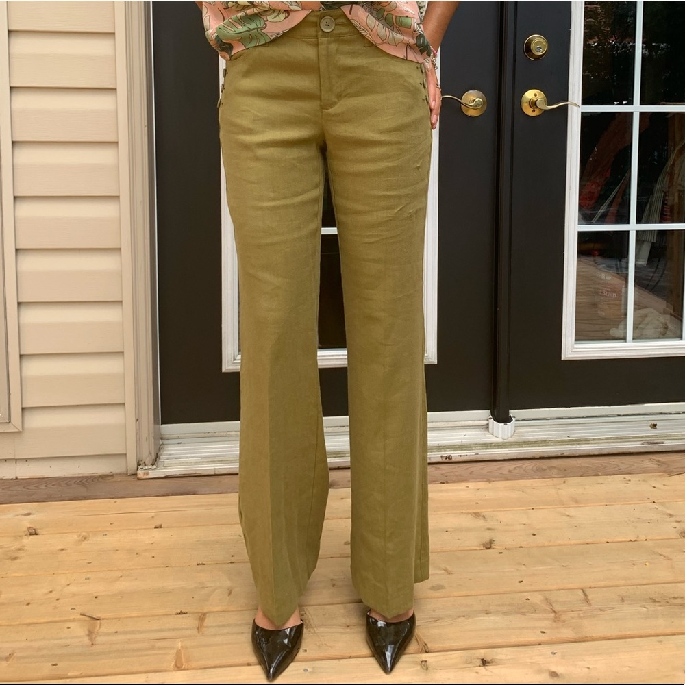 Linen bronze trousers